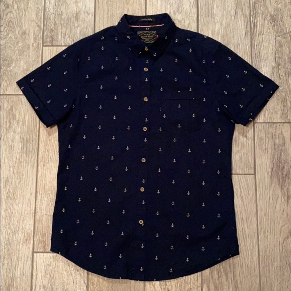 ANCHOR button down SLIM FIT SHIRT MEDIUM M